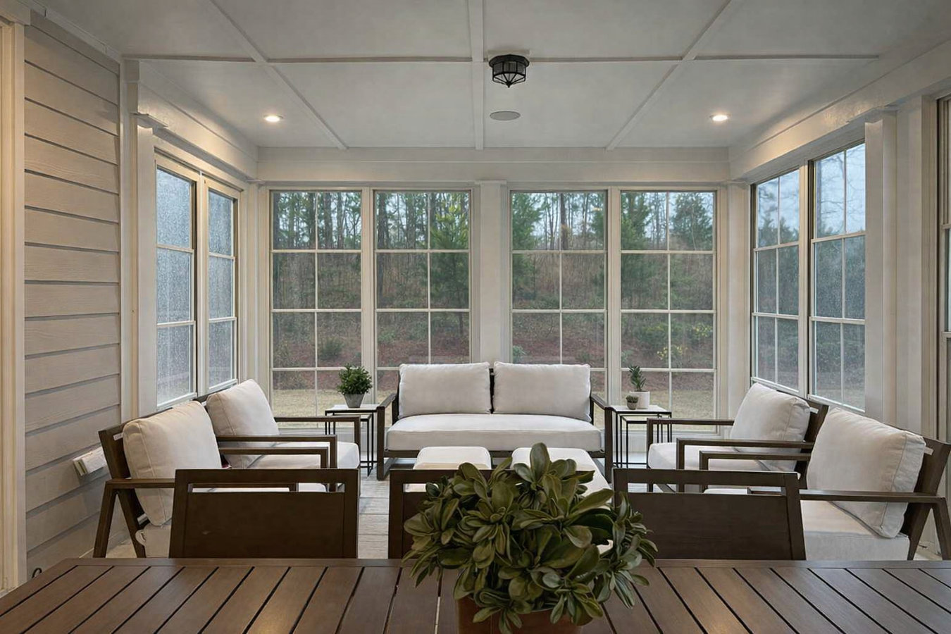 Patio-to-sunroom conversion